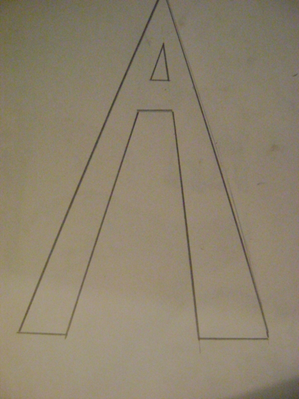 Creation of "A" of Alphabets: Step 1